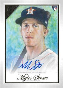 2019 Topps Gallery - Autographs #19 Myles Straw Front