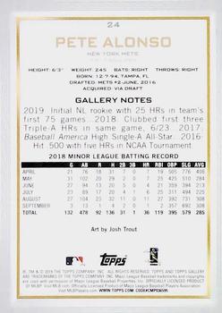 2019 Topps Gallery - Wood #24 Pete Alonso Back