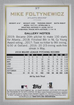 2019 Topps Gallery - Wood #37 Mike Foltynewicz Back