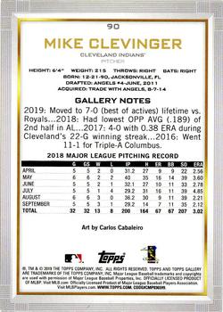 2019 Topps Gallery - Wood #90 Mike Clevinger Back
