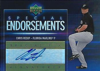 2006 Upper Deck Special F/X - Special Endorsements #SE-RE Chris Resop Front