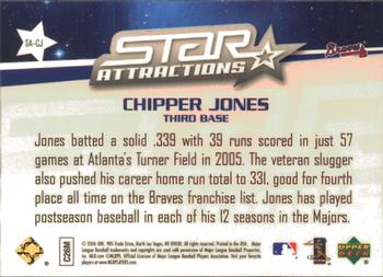 2006 Upper Deck Special F/X - Star Attractions #SA-CJ Chipper Jones Back