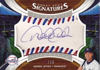 2006 Upper Deck Sweet Spot - Signatures Red-Blue Stitch Blue Ink #137 Derek Jeter Front