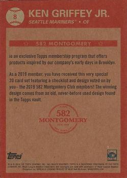 2018-19 Topps 582 Montgomery Club Set 5 #8 Ken Griffey Jr. Back