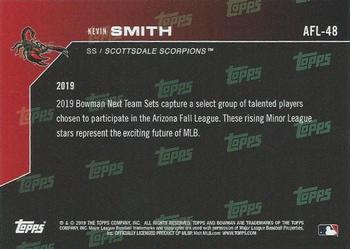 2019 Bowman Next Scottsdale Scorpions #AFL-48 Kevin Smith Back
