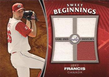 2006 Upper Deck Sweet Spot Update - Sweet Beginnings Swatches #SW-JF Jeff Francis Front