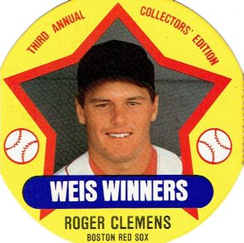 1989 Weis Winners Discs #8 Roger Clemens Front