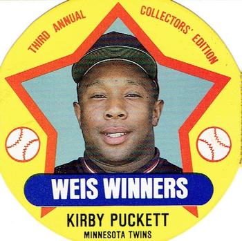 1989 Weis Winners Discs #12 Kirby Puckett Front