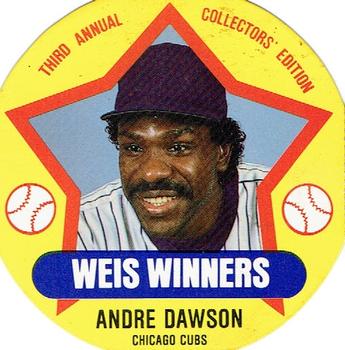 1989 Weis Winners Discs #14 Andre Dawson Front