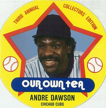 1989 Our Own Tea Discs #14 Andre Dawson Front