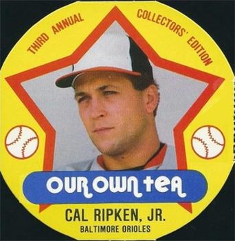 1989 Our Own Tea Discs #16 Cal Ripken, Jr. Front