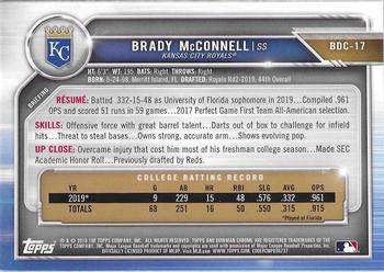2019 Bowman Draft - Chrome #BDC-17 Brady McConnell Back