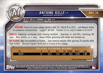 2019 Bowman Draft - Chrome #BDC-36 Antoine Kelly Back