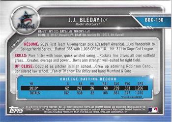 2019 Bowman Draft - Chrome #BDC-150 J.J. Bleday Back