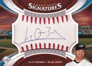 2006 Upper Deck Sweet Spot Update - Veteran Signatures Red Stitch Blue Ink #SS-LO Lyle Overbay Front