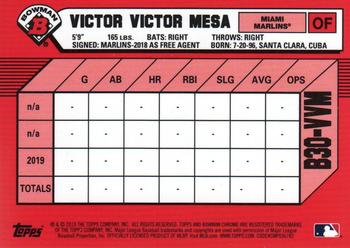 2019 Bowman Draft - 1989 Bowman 30th Anniversary #B30-VVM Victor Victor Mesa Back
