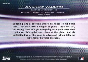 2019 Bowman Draft - Draft Pick Breakdown #BSB-AV Andrew Vaughn Back