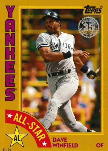 2019 Topps 1984 Topps Baseball 35th Anniversary All-Stars 5x7 - Gold 5x7 #84AS-DW Dave Winfield Front