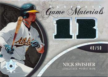 2006 Upper Deck Ultimate Collection - Game Materials #UGM-NS Nick Swisher Front