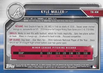 2019 Topps Bowman Holiday #TH-KM Kyle Muller Back