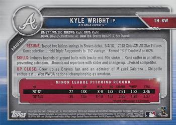 2019 Topps Bowman Holiday #TH-KW Kyle Wright Back