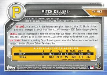 2019 Topps Bowman Holiday #TH-MKE Mitch Keller Back