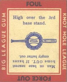 1935 Goudey Knot Hole League Game (R325) #12 Foul / Force Out Front