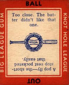 1935 Goudey Knot Hole League Game (R325) #17 Ball / Out Front