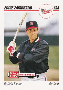 1992 SkyBox Team Sets AAA #48 Eddie Zambrano Front