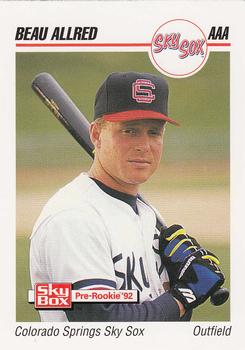 1992 SkyBox Team Sets AAA #77 Beau Allred Front