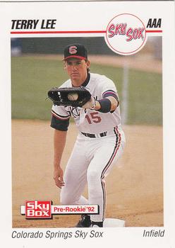 1992 SkyBox Team Sets AAA #89 Terry Lee Front