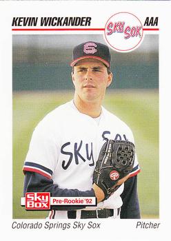 1992 SkyBox Team Sets AAA #98 Kevin Wickander Front