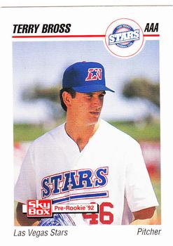 1992 SkyBox Team Sets AAA #227 Terry Bross Front