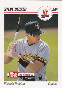 1992 SkyBox Team Sets AAA #381 Steve Decker Front