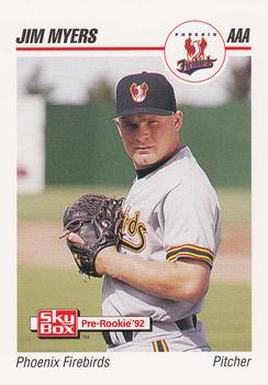 1992 SkyBox Team Sets AAA #390 Jimmy Myers Front
