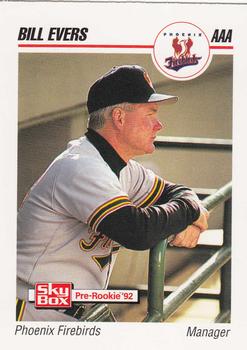 1992 SkyBox Team Sets AAA #399 Bill Evers Front