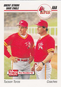 1992 SkyBox Team Sets AAA #625 Brent Strom / Dave Engle Front