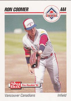 1992 SkyBox Team Sets AAA #631 Ron Coomer Front