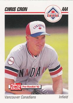 1992 SkyBox Team Sets AAA #632 Chris Cron Front