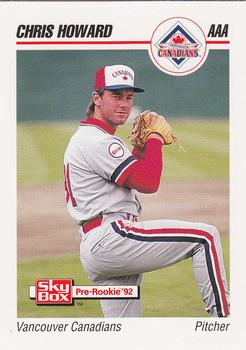 1992 SkyBox Team Sets AAA #638 Chris Howard Front