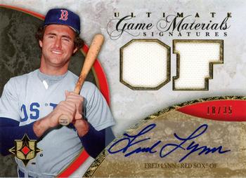 2006 Upper Deck Ultimate Collection - Game Materials Signatures #UGM-LY Fred Lynn Front
