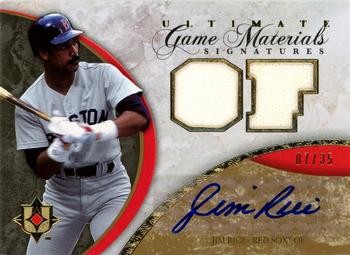 2006 Upper Deck Ultimate Collection - Game Materials Signatures #UGM-RI Jim Rice Front