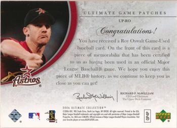 2006 Upper Deck Ultimate Collection - Game Patches #UP-RO Roy Oswalt Back