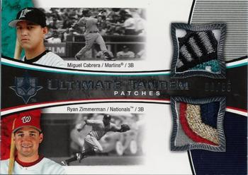 2006 Upper Deck Ultimate Collection - Tandem Materials Patches #UT-ZC Miguel Cabrera / Ryan Zimmerman Front