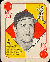 1951 Topps Blue Backs #10 Joe Page Front