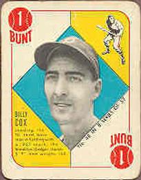 1951 Topps Blue Backs #48 Billy Cox Front