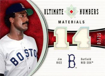 2006 Upper Deck Ultimate Collection - Ultimate Numbers Materials #UN-RI Jim Rice Front