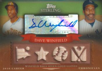 2010 Topps Sterling - Career Chronicles Quad Relic Autographs #4CCAR-24 Dave Winfield Front
