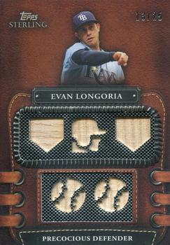 2010 Topps Sterling - Legendary Leather Relics Five #5LLR-39 Evan Longoria Front