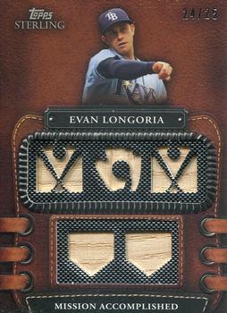 2010 Topps Sterling - Legendary Leather Relics Five #5LLR-40 Evan Longoria Front